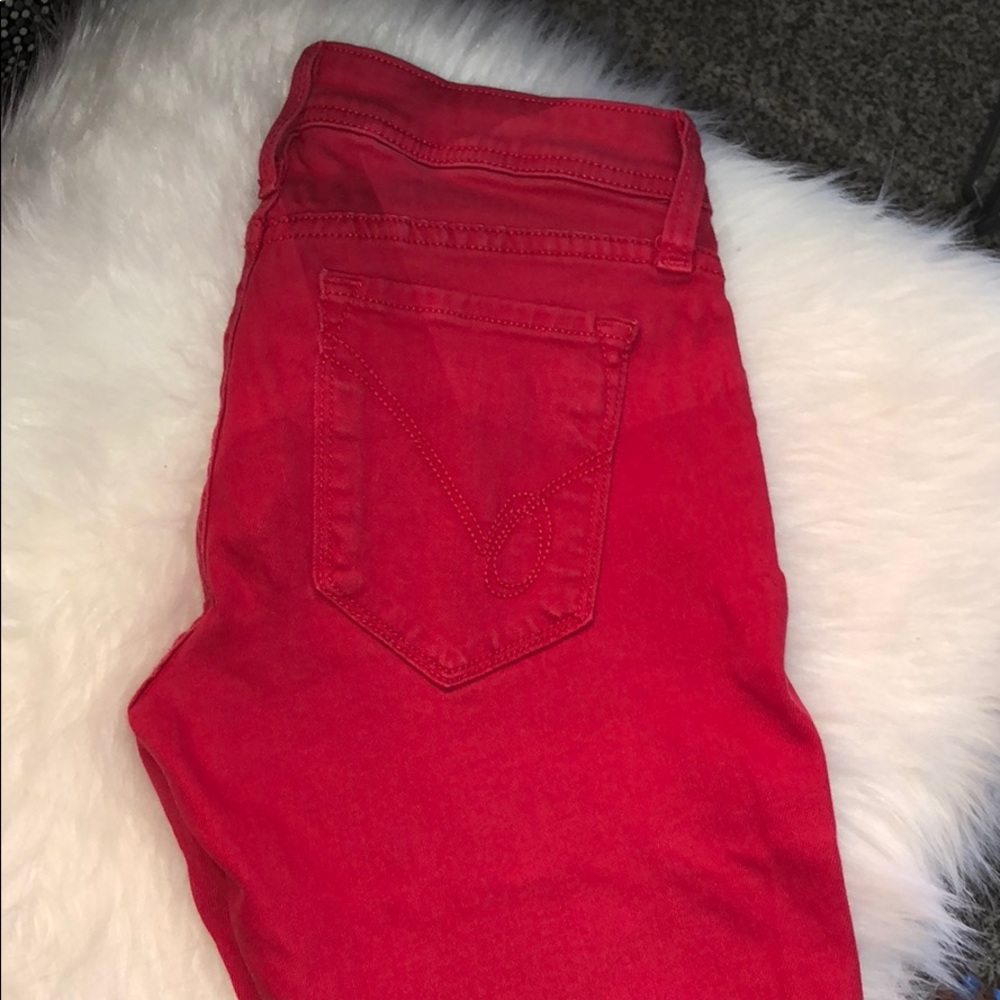 Red Bebe skinny jeans 👖